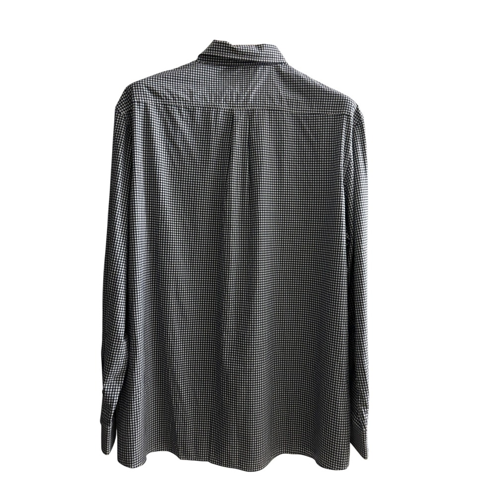 Johnnie-O Prep-formance Bamboo Stretch Gingham Button Down Shirt Men's XXL Navy - Picture 9 of 13